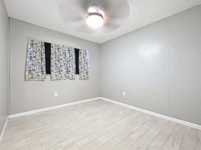 1201 Susan St, Leesburg, FL 34748 - spare room featuring light wood-style floors, ceiling fan, and baseboards