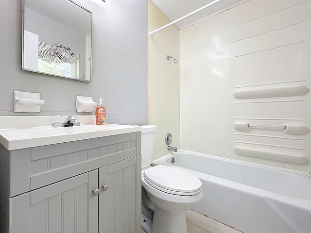 1201 Susan St, Leesburg, FL 34748 - bathroom featuring washtub / shower combination, vanity, and toilet