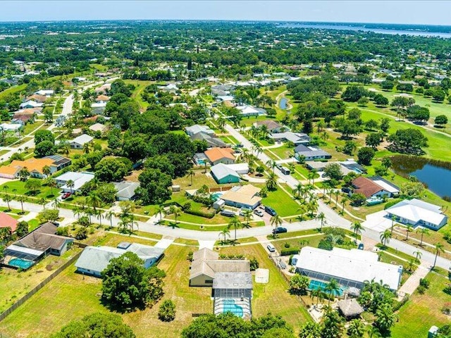 1821 SE Hanby Ave, Port Saint Lucie, FL 34952 - aerial perspective of suburban area with a nearby body of water