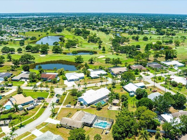 1821 SE Hanby Ave, Port Saint Lucie, FL 34952 - aerial view of residential area featuring a large body of water and a local golf course