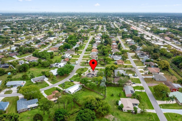 bird's eye view with a residential view