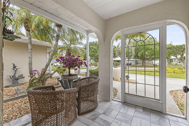 view of sunroom / solarium