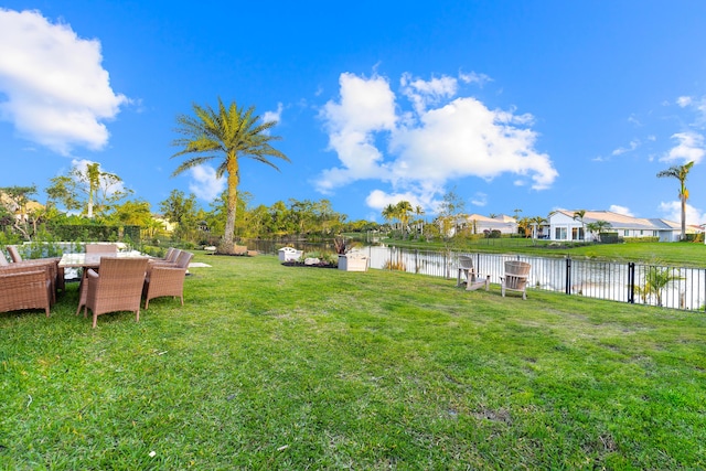 15730 Cedar Grove Ln, Wellington, FL 33414 - view of yard with a water view and fence