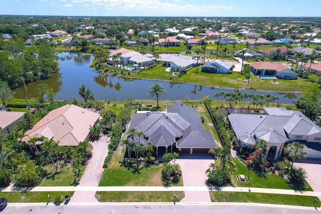 15730 Cedar Grove Ln, Wellington, FL 33414 - drone / aerial view with a residential view and a water view