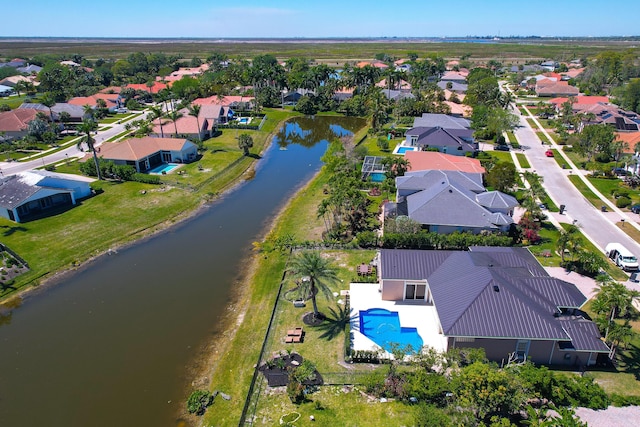15730 Cedar Grove Ln, Wellington, FL 33414 - birds eye view of property with a residential view and a water view
