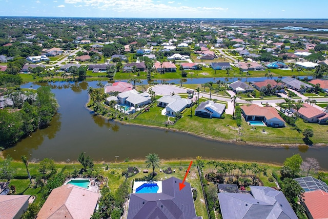 15730 Cedar Grove Ln, Wellington, FL 33414 - birds eye view of property with a residential view and a water view