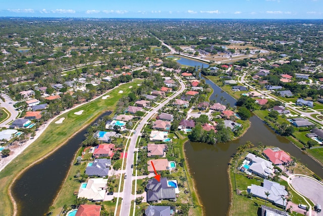 15730 Cedar Grove Ln, Wellington, FL 33414 - aerial view featuring a water view and a residential view