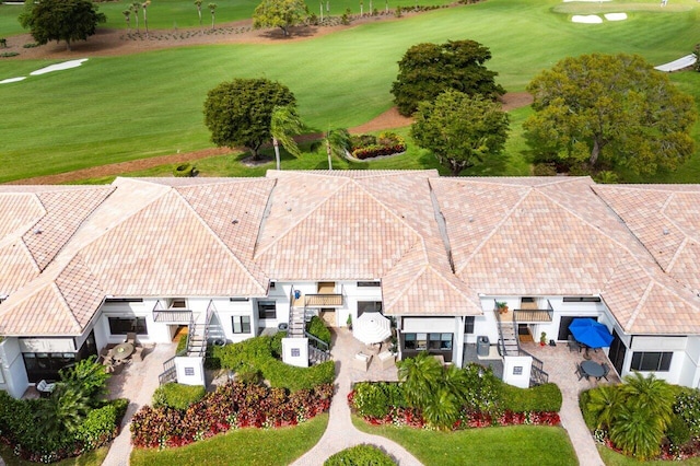 bird's eye view featuring view of golf course