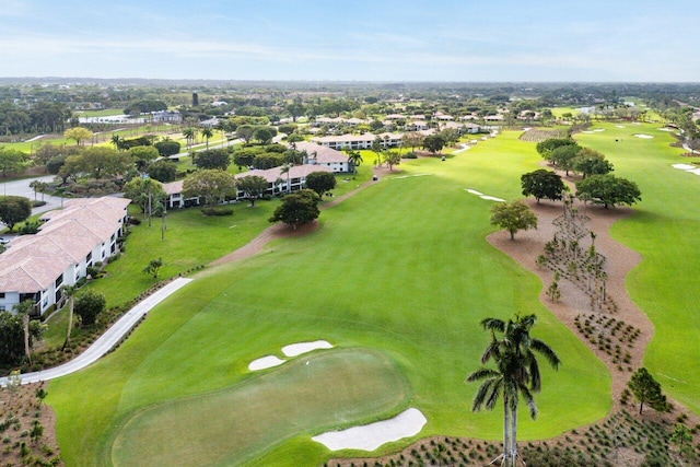 bird's eye view with golf course view