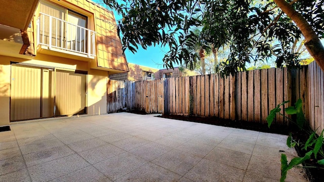 view of patio / terrace featuring a fenced backyard