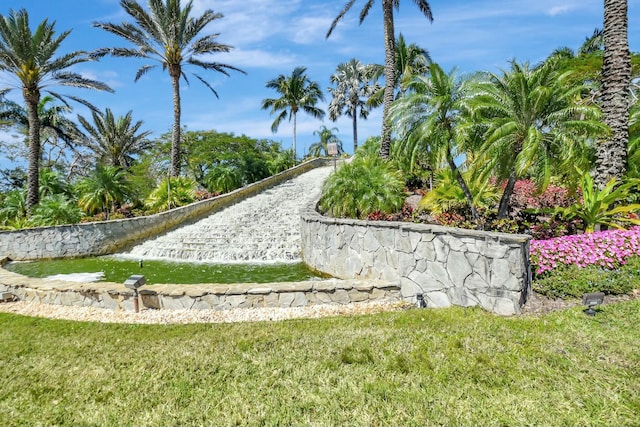 view of community with a lawn