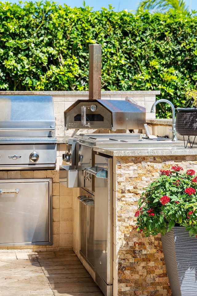 view of patio / terrace with a grill