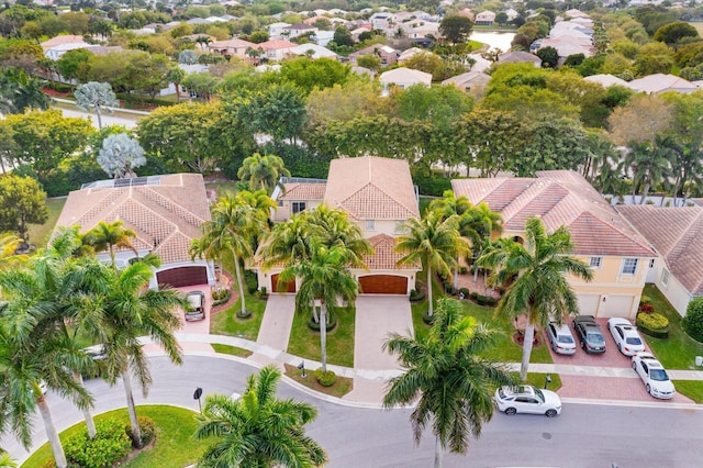 aerial view featuring a residential view