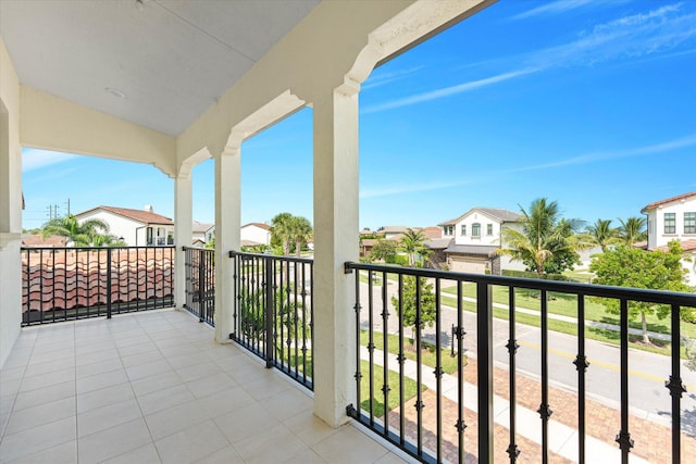 balcony with a residential view