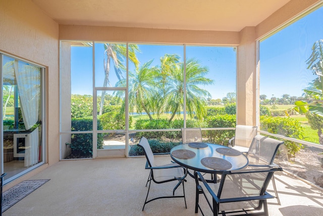 view of sunroom