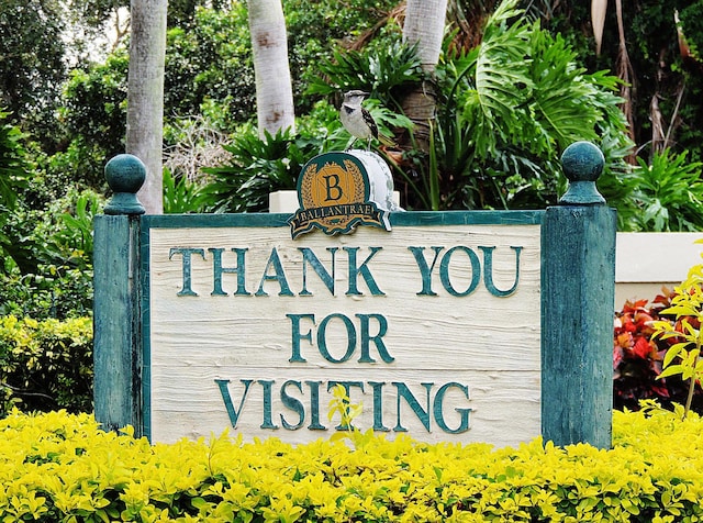 view of community sign