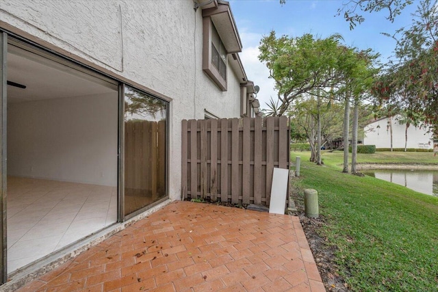 view of patio with fence