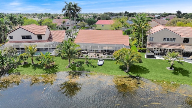 aerial view featuring a residential view