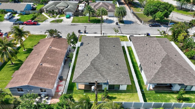 bird's eye view featuring a residential view