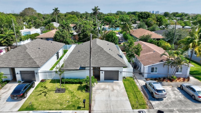 aerial view featuring a residential view