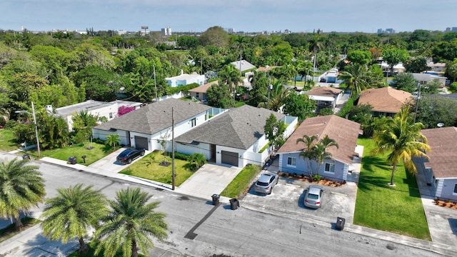 bird's eye view featuring a residential view