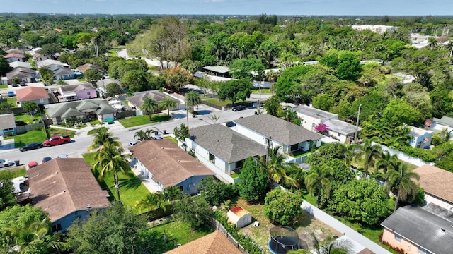 bird's eye view with a residential view