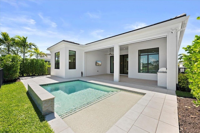 outdoor pool with a patio