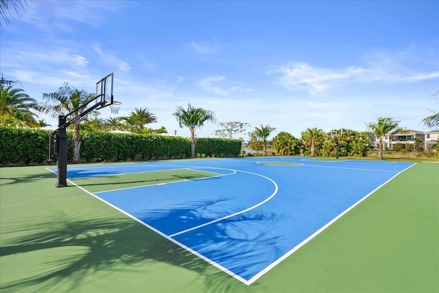 view of sport court featuring community basketball court