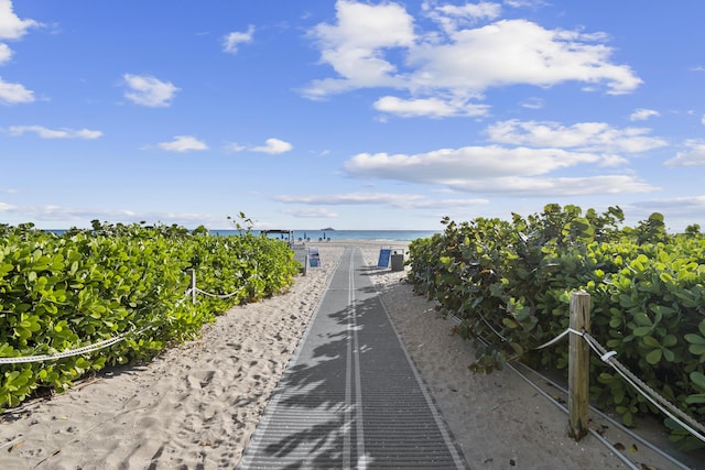 property view of water with a view of the beach