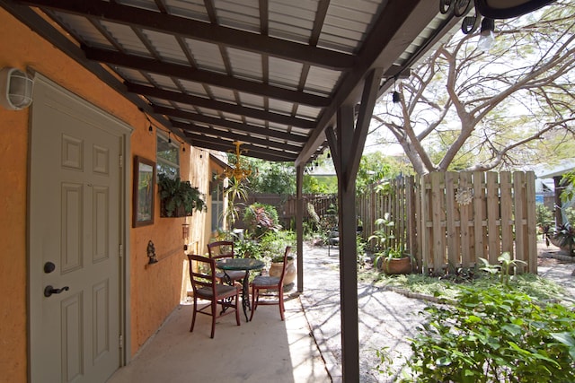 view of patio / terrace with fence