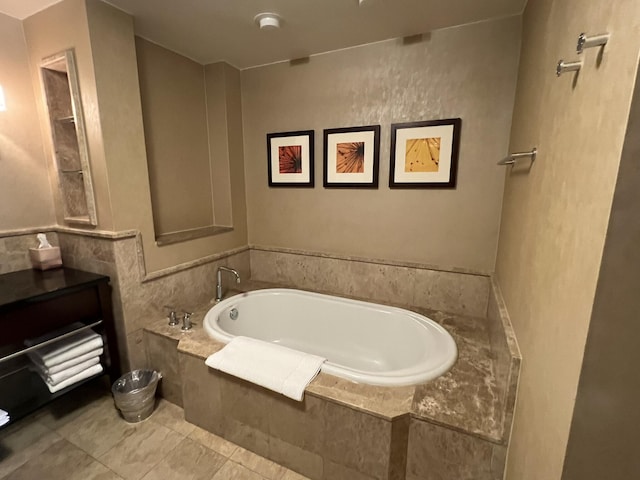 full bathroom featuring a bath