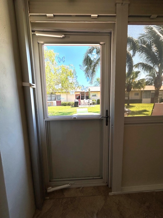 view of doorway to outside