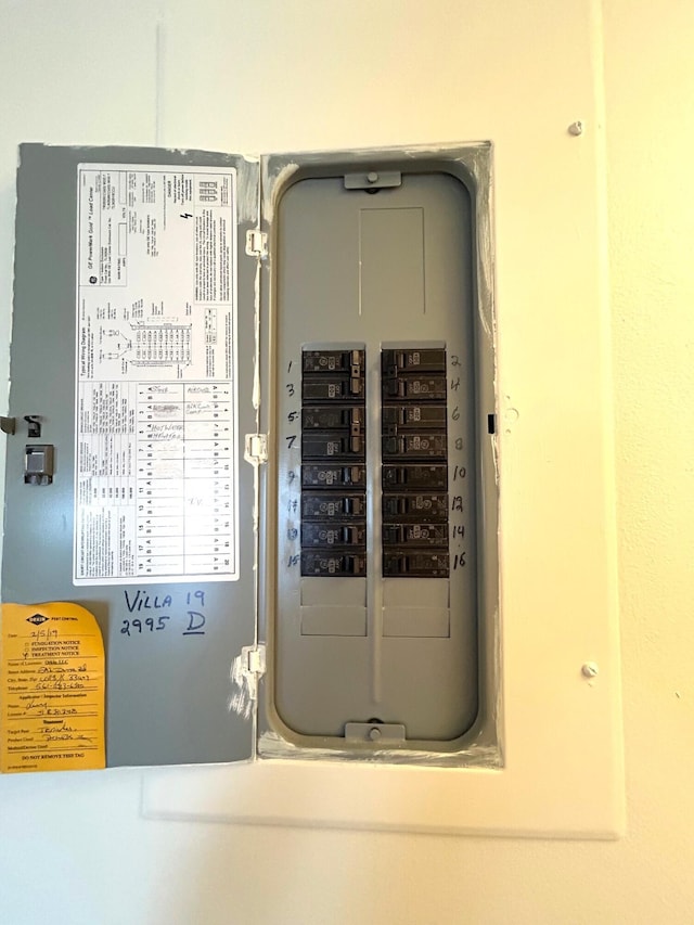 utility room featuring electric panel