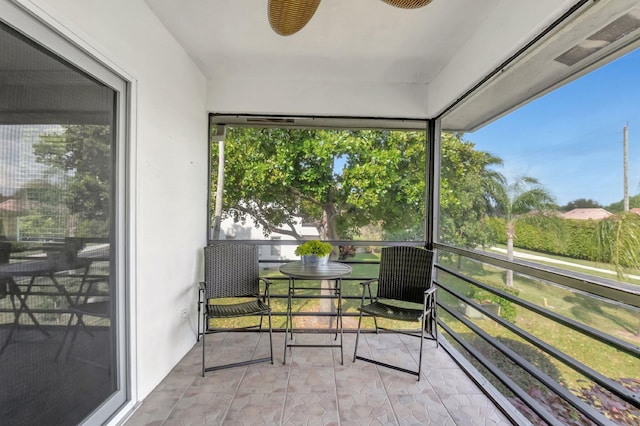 view of sunroom