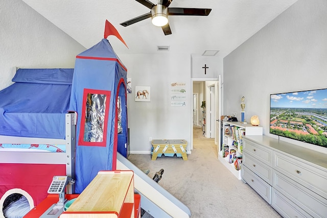 123 E Prive Cir, Delray Beach, FL 33445 - bedroom featuring light colored carpet, baseboards, and a ceiling fan
