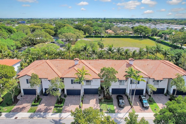 123 E Prive Cir, Delray Beach, FL 33445 - aerial perspective of suburban area featuring a tree filled landscape