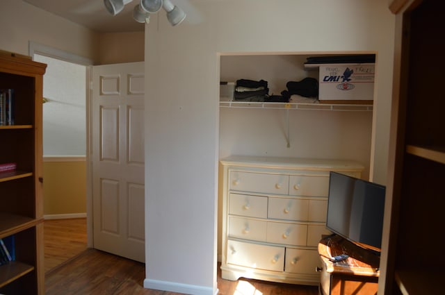 interior space featuring dark wood-style floors