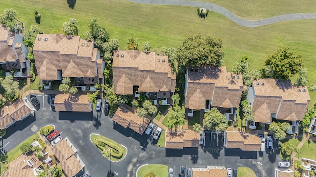 aerial view featuring a residential view