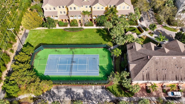 aerial view featuring a residential view