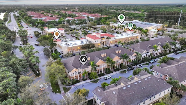 drone / aerial view with a residential view