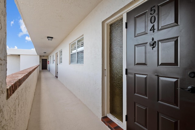 exterior space featuring stucco siding