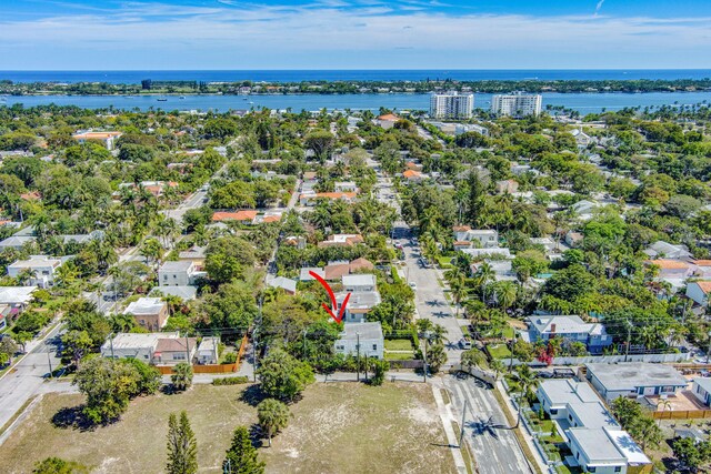 535 28th St, West Palm Beach, FL 33407 - aerial perspective of suburban area with a nearby body of water