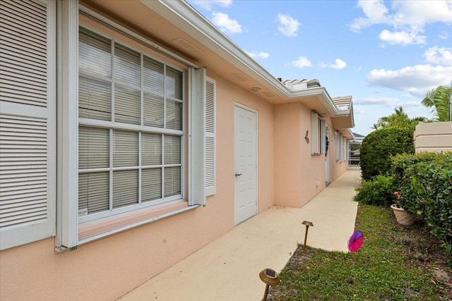 view of property exterior featuring stucco siding