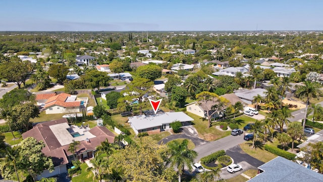 birds eye view of property featuring a residential view