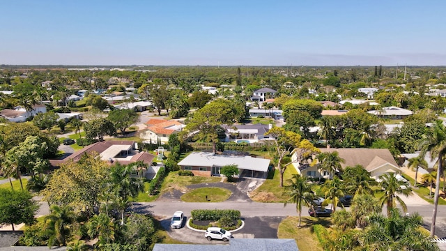 aerial view with a residential view