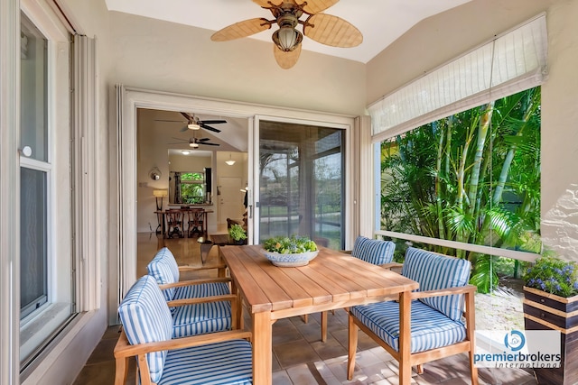 view of sunroom