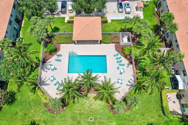 birds eye view of property