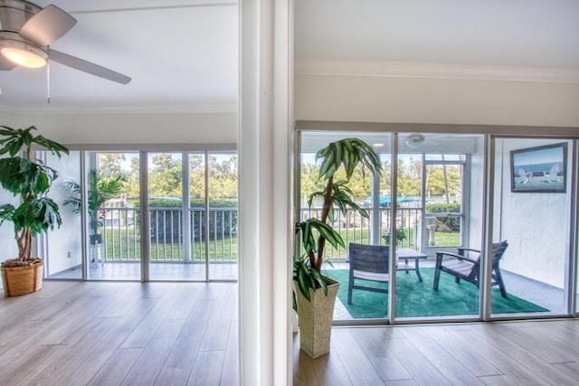 sunroom / solarium featuring a wealth of natural light and a water view