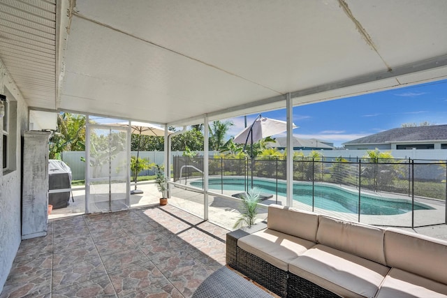 view of sunroom / solarium