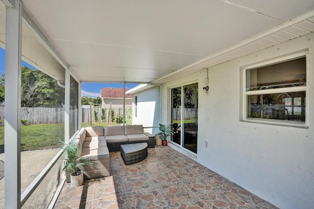 view of sunroom